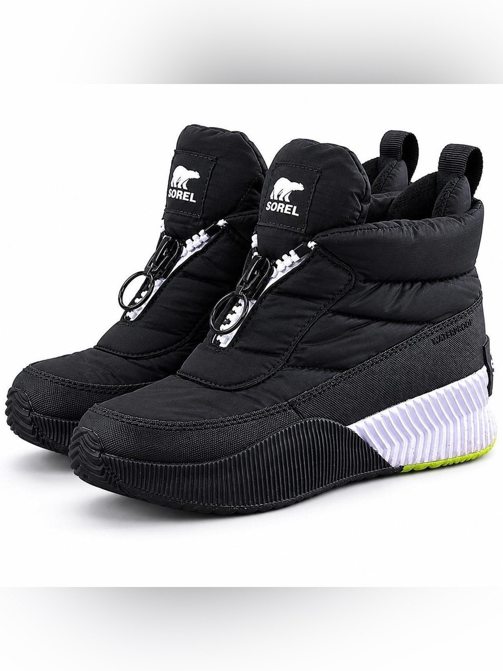 Sorel Black Zip-Up Puffer Winter Boots